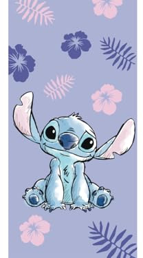 Jerry Fabrics Disney LILO & Stitch - Toalla de ducha (70 x 140 cm)