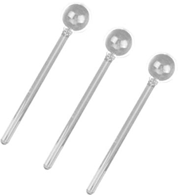 BESTonZON 3pcs Long Handle Crystal Coffee Spoons for Stirring Latte Tea Cocktails