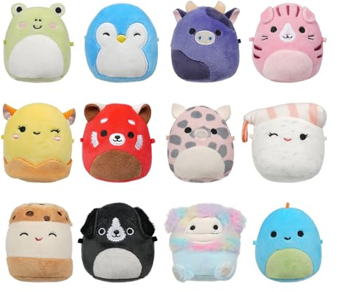 Micromallows SQMM0039-12er Pack, superweiche Mini-Squishmallows, 6,5 cm Plüschfiguren