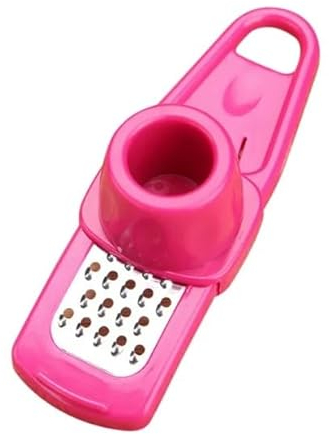Angel's Peel Lounge Garlic Press, Pink, Plastic, Garlic-Presses, Garlic Press, Easy Squeeze and Clean, Dishwasher Safe, Extracts More Garlic Paste Per Clove
