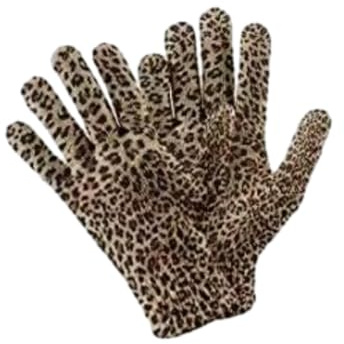 ZISTRCBAO Damen-Handschuhe, Damen-Touchscreen-Handschuhe, Winter, Warm, Strickhandschuh, Vintage-Braun, Leopardenmuster, Winddicht, Vollfinger-Fäustlinge Für Unisex, Fahren, Outdoor, Hundespaziergang