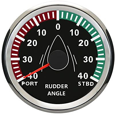 ELING Marine Boot Ruderlageanzeige Messgerät 0-190 Ohm Signal 85 mm mit Hintergrundbeleuchtung 12 V 24 Volt