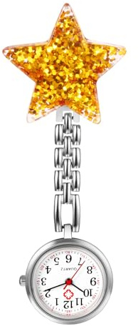 Avaner Uhren Krankenschwesteruhr Herz Design: Schwesteruhr mit Clip Taschenuhr FOB Uhr Pflegeruhr Anlog Quarzuhr für Arzt Doktor Krankenschwester Medical