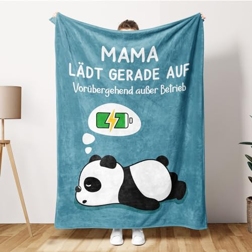 Craftique Muttertagsgeschenk, Geschenke für Mama, Kuscheldecke, Beste Mama Geschenk, Mutter Geschenk von Tochter Sohn, Geburtstagsgeschenke für Mutter 127x152 cm (Blaugrün)