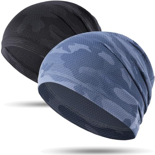 WTACTFUL 2-pack dödskalle löparkepsar mode andningsbara mjuka cykelhattar för sport för män och kvinnor