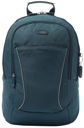 TOTTO - Mochila para Ordenador Portátil de 14 Pulgadas, Modelo Arvar 2.0, Capacidad 22 L, Bolsillo Secreto, Argollas Candado, Espaldar Ergonómico con Flujo de Aire, Correas en S, Color Legion Blue