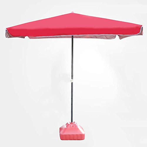 CGCSYZ Jardin de terrasse, Parasol Pliant rectangulaire, Protection Contre la lumière Solaire, Parasol de Plage, pour Abat-Jour de Table carrée et Ronde(Rouge-2.0X2.0m)