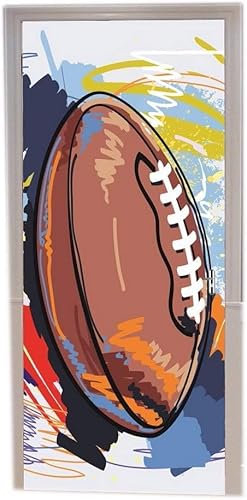 Türtapete Selbstklebend 95x210 Teenager-Junge Türaufkleber 3D Türposter Fußball Fototapete Türfolie Türklebefolie Wasserdichte für Türwand Dekoration Tapete a9364