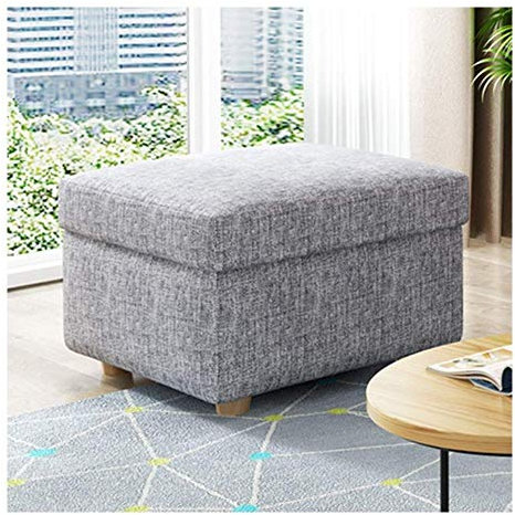 Stoff-Sofa-Fußaufbewahrung für Kinder, Spielzeugtruhe und Schuh-Organisation, Heimdekoration für Wohnzimmer, Balkon (Grau, 60 x 60 x 40 cm)