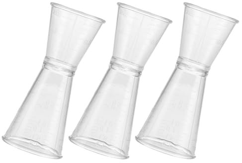 OFFSCH 3pezzi Misurino Cocktail Plastica Doppia Faccia Misurini Per Cocktail Alcolici Misurino Da Bar Per Misurare Liquidi