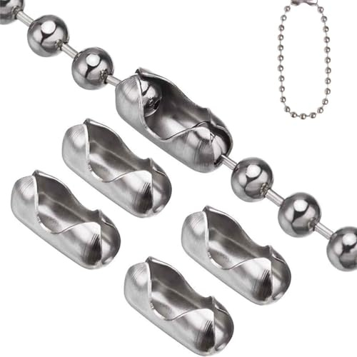 Lunpog 20 Pcs Roller Blind Chain Connectors, Stainless Steel, 4.5mm