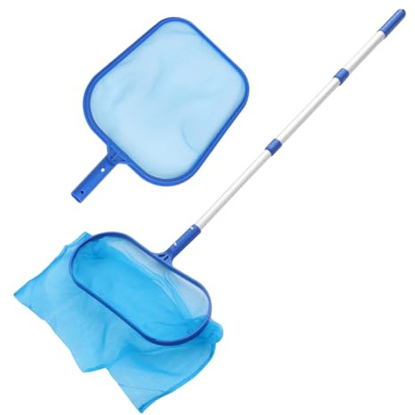 VICASKY Pool Cleaning Leaf Skim Net Paddling Pool Net Cleaner Kit Swimming Bug Aluminum Telescopic Pole