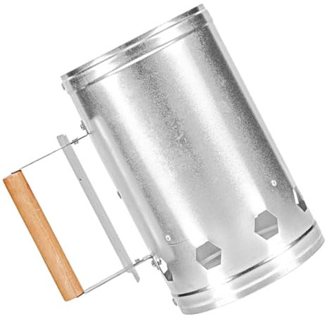 Garneck Cañón De Encendido para Barbacoa Al Aire Cubo Metálico con Función De Encendido y Parrilla Portátil para Camping y Exteriores Hecho De Material Resistente