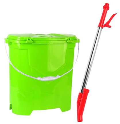 LOVIVER Spandiconcime Manuale per Il Trasporto Posteriore, Strumento per la fertilizzazione del Mais, 18,1x7,8x18,5 Pollici, Professionale per Verdure, Verde