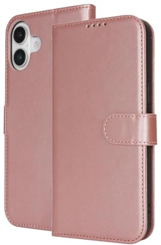 AMAZE!UK A07 case for Samsung Galaxy A07 Phone Case Leather Flip Protective Wallet Style Kickstand Magnetic Schockproof Cover (Rose Gold)