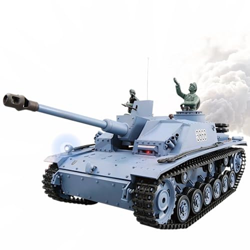 POCO DIVO StuG.III Ausf.G German Tank Destroyer, 1/16 RTR RC Assault Gun F8 Panzer, HengLong 3868 S Edition P Version, Airsoft Battle Infrared Combat, Smoke Sound Light Recoil, WWII Military Model