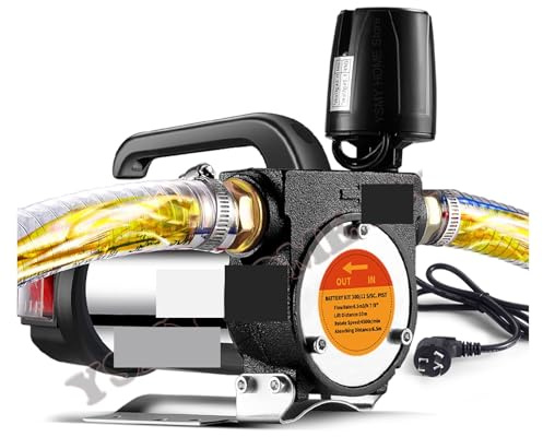 Bomba de gasolina, Bomba de transferencia de combustible de queroseno diésel de 12V/24V/220, dispensador de aceite autocebante, bomba de aceite eléctrica portátil de parada automática(24)