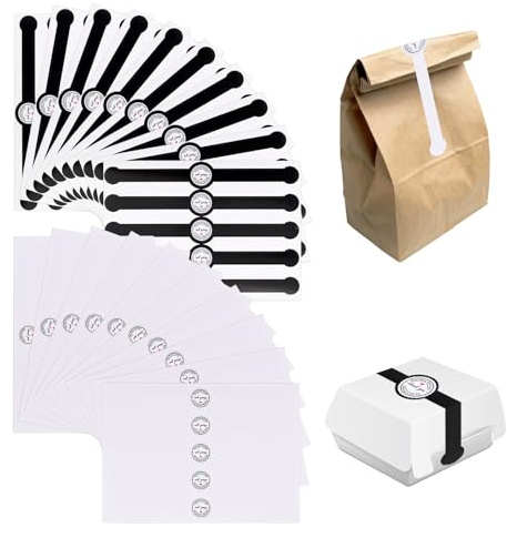 Diakey 250 Pack Tamper Proof Seal Stickers for Baked Goods, Long Strip Handmade Baking Stickers, Tamper Evident Bakery Food Package Labels for Cookie Bread Cake Box