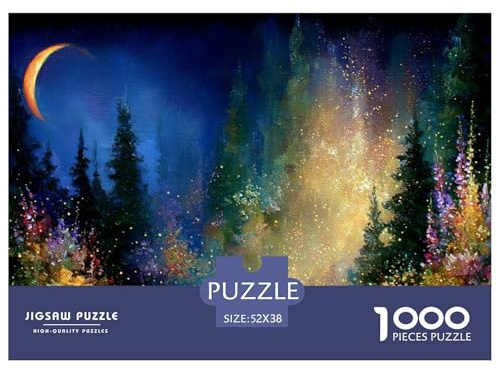 Chemin de forêt enchantée Puzzles 1000 Pièces Jeu De Défi Jouet Adultes Et Enfants Jeu De Puzzle Plaisir De Famille Exercice Mental Cadeau Décoration Maison 52x38cm/1000pcs