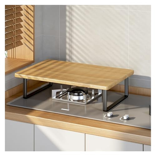 QSTGX Copri Fornello a Gas Copertura per Piani Cottura Supporto da Cucina Ripiano Multifunzione Installazione Gratuita Pannello Extra Largo(D,30x54x8.5 cm)