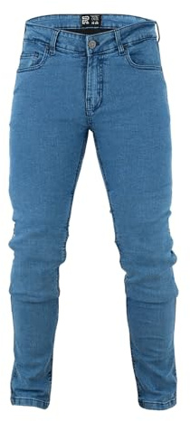 RAXUS Pantalón Vaquero Moto Hombre – Protecciones CE en Rodillas y Caderas, Cómodo y Seguro para Motorista