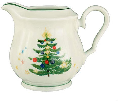 Seltmann Weiden Milchkännchen 0,18 L Marieluise Weihnachten, Hartporzellan, Grün/Bunt, 11.1 x 7.7 x 8.6 cm