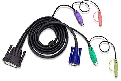 Aten 2L-170xP Cordon KVM VGA/PS2 + audio - 1.80m