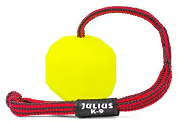 IDC Neon fluorescerande boll med snöre, 60 mm, gul (hård)