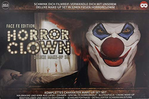 Metamorph Horror Clown Deluxe Set Deluxe Make Up Halbmasken Set Halloween Karneval Party