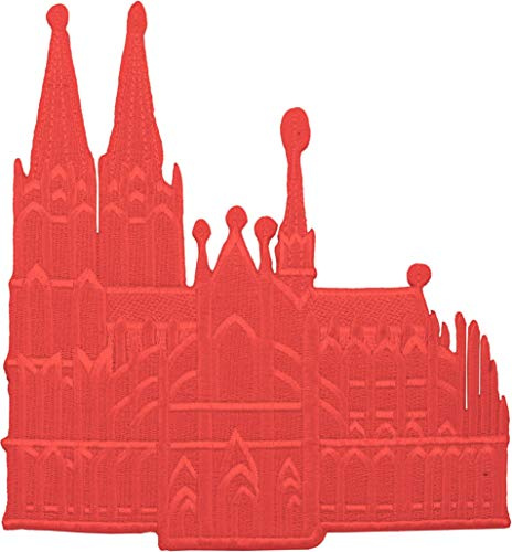 Makotex Bügelbild Kölner Dom Applikation Karneval Kostüm Fasching Köln Rot