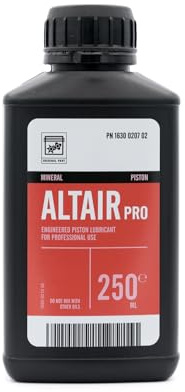 Altair Pro Olio Lubrificante per Compressore d'Aria a Pistoni, Olio Minerale per Compressori, Fino a 250 Ore di Utilizzo, Grado di Viscosità ISO VG 100, Bottiglia da 250ml