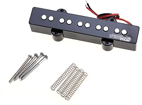 Wilkinson M-serie WOJB5 Variable GaussKlassische Keramik Jazz Bass Tonabnehmer Steg Pickup für 5-Saiter JB-Style E-Bass,Schwarz
