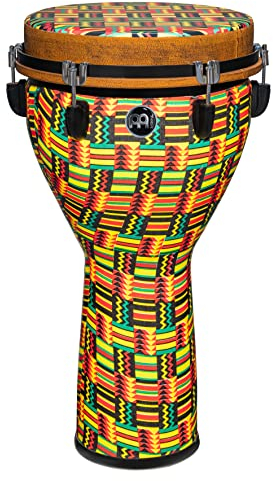 Meinl Percussion Jumbo Djembe Instrument - Große Handtrommel - Mechanisches Stimmsystem - Durchmesser 12 Zoll - Kunststoff, Mehrfarbig (JD12SI-DH)