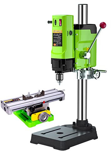 GQYYS Perceuse d'établi électrique Mini presse d'établi, perceuse à colonne, avec étau de perceuse à colonne, table coulissante de perçage, poste de travail à outil rotatif