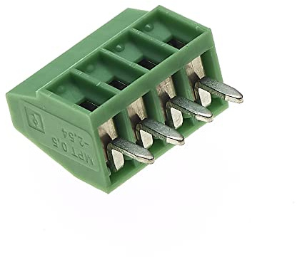 PCB-Schraubklemmenblöcke, 2,54 mm, 4-Polig, 20-26 AWG, 6 A, 125 V - Packung mit 5 Stück - Drahtverbinder, Elektrische Verbinder