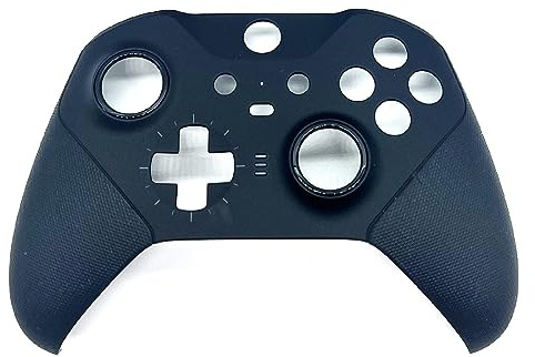OEM Housing Shell Case Faceplate Cover Replacement Parts Compatible with Xbox One Elite Series 2 Controller (Black), Front + Back Shell (Front)