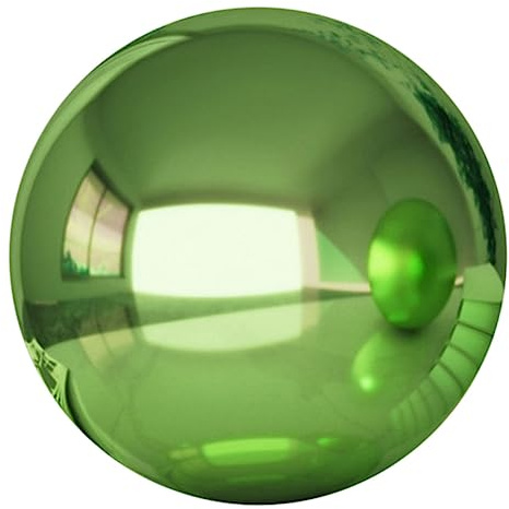 CIYODO Reflektierende Gartenkugel aus Edelstahl Polierte Grüne Kugel mit Spiegelung Chic Design als Tischdekoration und Verzierung des Gartens
