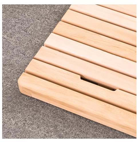 QWEASDF Holzmatte outdoorholzmatte Bad，Outdoor Dusche Holzmatte， Duschmatte rutschfest，Sauna Boden,holzmatte badezimmerholzmatte Balkon, Dusch Boden，Badteppich Set(W80xL95cm/W31xL37in)