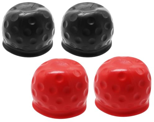 4 Stück Anhängerkupplung Abdeckung, 50mm Anhängerkupplung Kappe, Gummi Anhängerkupplung Schutzkappe für Auto Wohnmobil