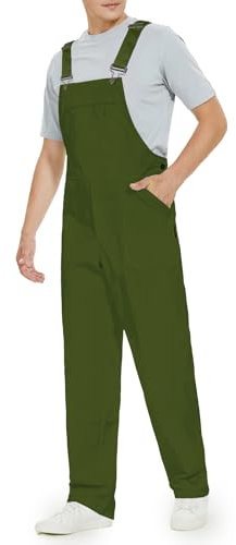 WORK IDEA Men's Bib Overalls Workwear Lightweight Jumpsuit for Painters