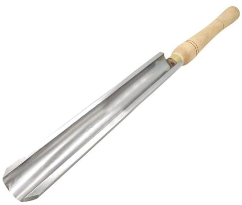 Outils de tournage du bois, ciseau à gouge d'ébauche, outils de tournage du bois avec manche en bois, grattoir à gouge for amateur de bois ou bricolage ou charpentier, demi-rond(250x50mm)