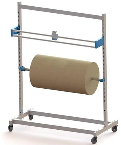 Handabroller für Stretchfolie Rollen Geschenkpapier-Spender mit Abschneider, Standgerät Folienschneidemaschine für Haus/Büro/Fabrik/Lager/Werkstatt/Labor, Platzsparend(116x60x155cm/45.7x 23.