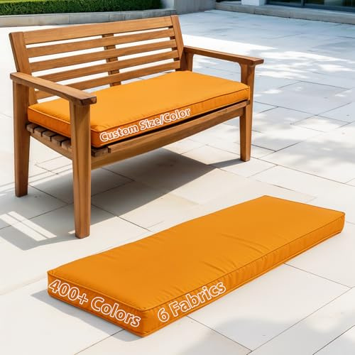 WLXFF Bankauflage Nach Maß, Abnehmbarem Bankkissen, rutschfeste sitzauflage Bank, Wasserdicht Sitzpolster Bank FüR Outdoor, Gartenbank, Terrasse, Fensterbank,8CM