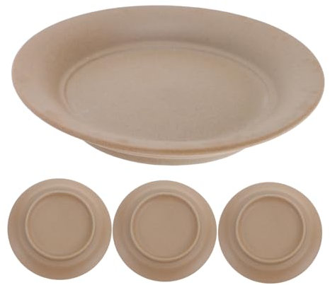 BESPORTBLE Platillo para Maceta de Bonsái de Cerámica Marrón 4 Piezas