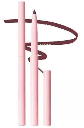 12 colori ritrattabile labbra Liner Kit per definire e scultura labbra sfumature, a lungo termine impermeabile ad alto pigmento finitura opaca texture cremosa labbra Liner (06 Viola scuro)