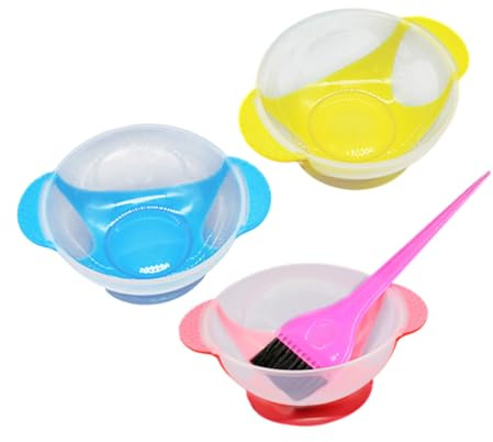OATIPHO 1 Set Ciotole per Tinta per Ciotola Colorante con Ventosa Strumenti Professionali per Parrucchieri Colori Variabili per Sicuro e Stabile