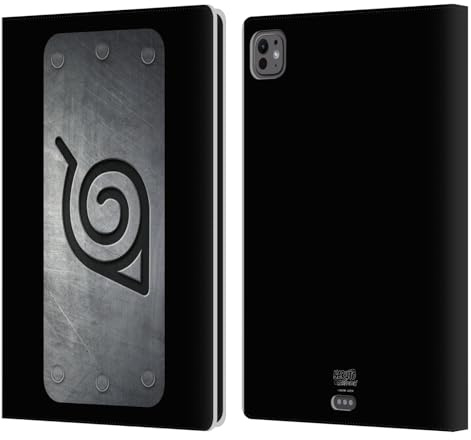 Head Case Designs Offizielle Naruto Shippuden Konoha-Stirnband Ikonisch Leder-Wallet-Hülle Kompatibel mit Apple iPad Pro 11 M4/M5 2024/2025