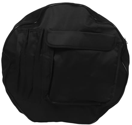FRCOLOR Snare Drum Backpack Lightweight Oxford Cloth Case with Adjustable Strap Drumstick Pocket Handle Black for Travel Performances