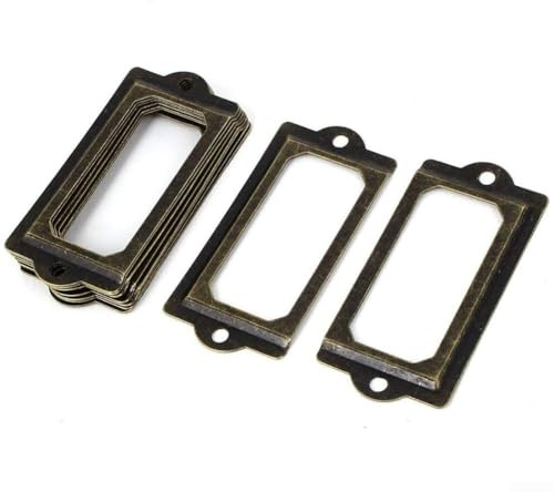 30 Stück Antik Bronze Etikettenhalter Eisen Schublade Tag Rahmen für Schrank Namensschild Hardware Möbel Schublade Etikettenrahmen Retro Schrank Tag Halter Vintage