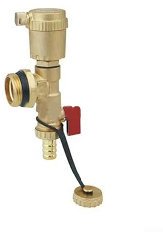 Automatisches Entlüftungsventil für Fußbodenheizung, Verteiler, integriertes Ablassventil für einfache Verwendung (1,9 cm)